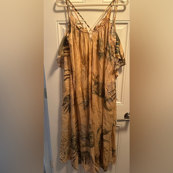 Tahnee Kelland for Anthropologie Strappy Midi Dress neutral motif XS - Picture 5 of 7